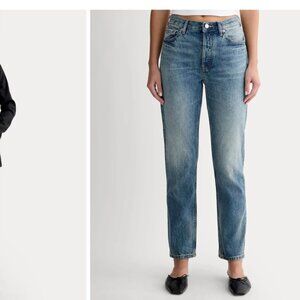 Everlane The Curvy '90s Cheeky Straight Jean High Rise in Washed Blue - Size 28